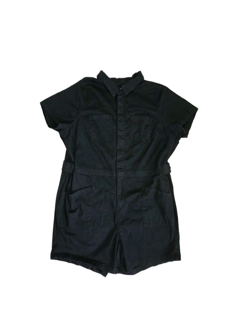 Torrid 8 Inch Lightweight Twill Jumper Black Size 18 Womens Pockets Minimalist